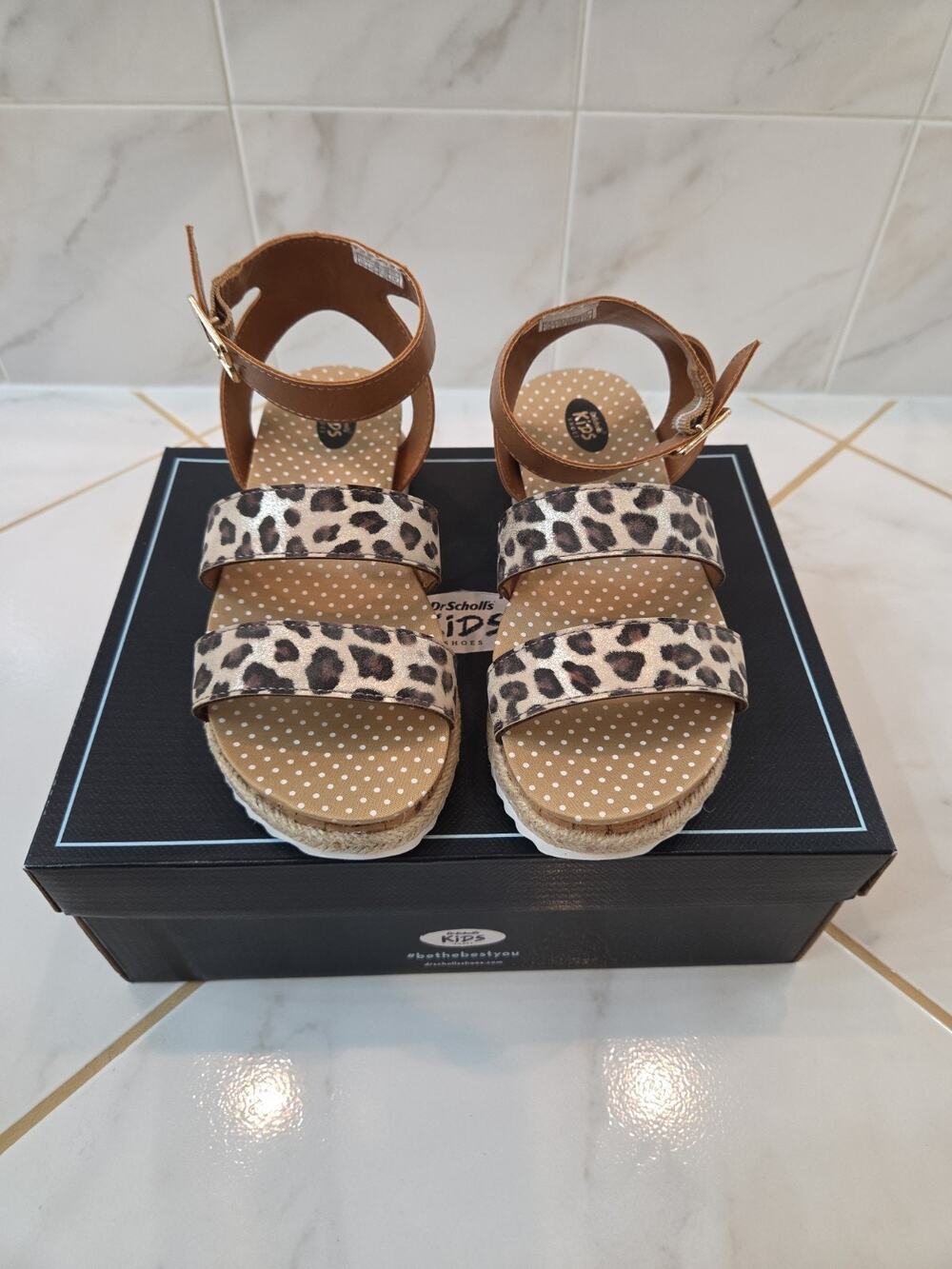 Dr Scholls Kids Fun In The Sun Leapord Sandals